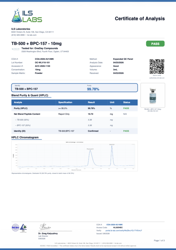 TB-500 + BPC-157 (WOLVERINE BLEND) 10MG - Image 3