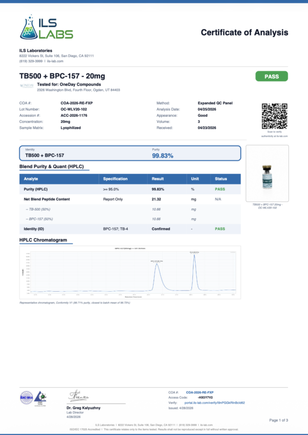 TB-500 + BPC-157 (WOLVERINE BLEND) 20MG - Image 3