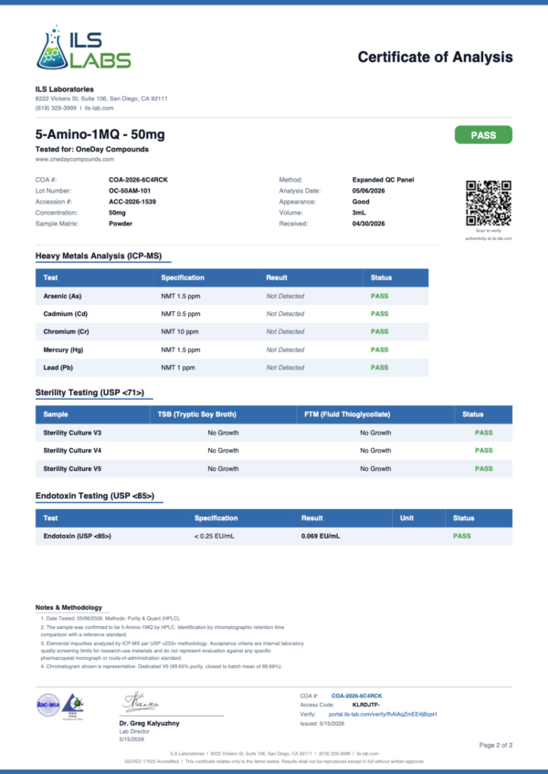 5-AMINO-1MQ 50MG - Image 2